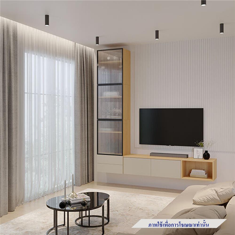 ชุดตู้วางทีวี SB BUILT IN WISEST 19239322 240 ซม. สีเทา/น้ำตาล