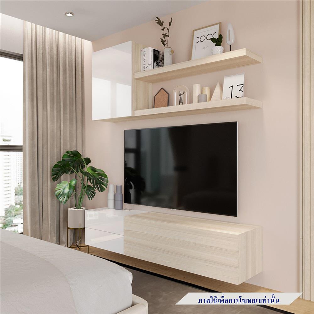 ชุดตู้วางทีวี SB BUILT IN WISEST 19238189 180 ซม. สีแคนยอนโอ๊ค/ขาว