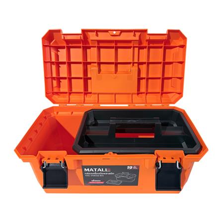 กล่องเครื่องมือพลาสติก MATALL HL3078-N 19 นิ้ว สีดำ/ส้ม_3