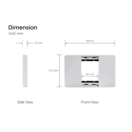หน้ากาก 1 ช่อง SIMON F1 HN118-GR7 สีเทา_1