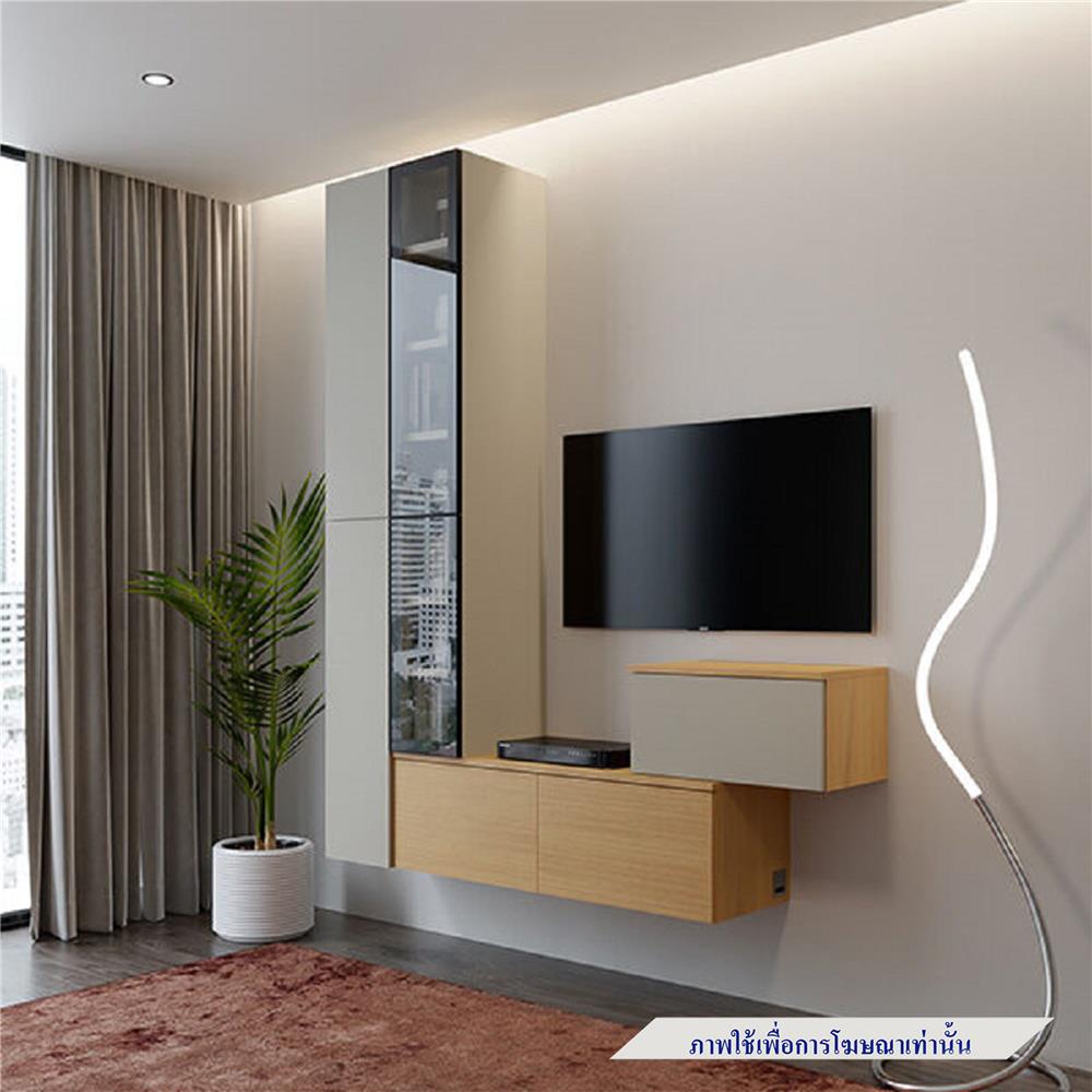 ชุดตู้วางทีวี SB BUILT IN WISEST 19239318 180 ซม. สีเทา/น้ำตาล