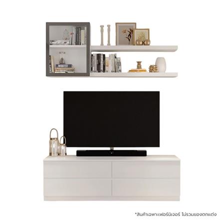 ชุดตู้วางทีวี SB BUILT IN WISEST 19238494 180 ซม. สีขาว_0