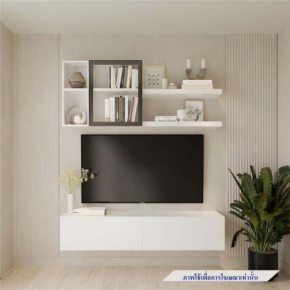 ชุดตู้วางทีวี SB BUILT IN WISEST 19238496 180 ซม. สีขาว