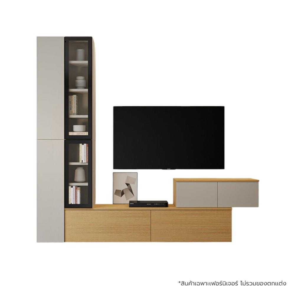 ชุดตู้วางทีวี SB BUILT IN WISEST 19239319 240 ซม. สีเทา/น้ำตาล