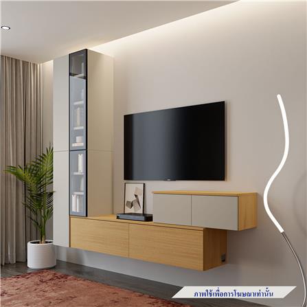 ชุดตู้วางทีวี SB BUILT IN WISEST 19239319 240 ซม. สีเทา/น้ำตาล_2
