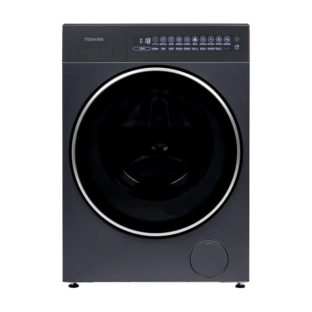 เครื่องซักอบผ้าฝาหน้า TOSHIBA TWD-T35BP160MWT(MG) 15/9 กก. อินเวอร์เตอร์ สีเทาดำ