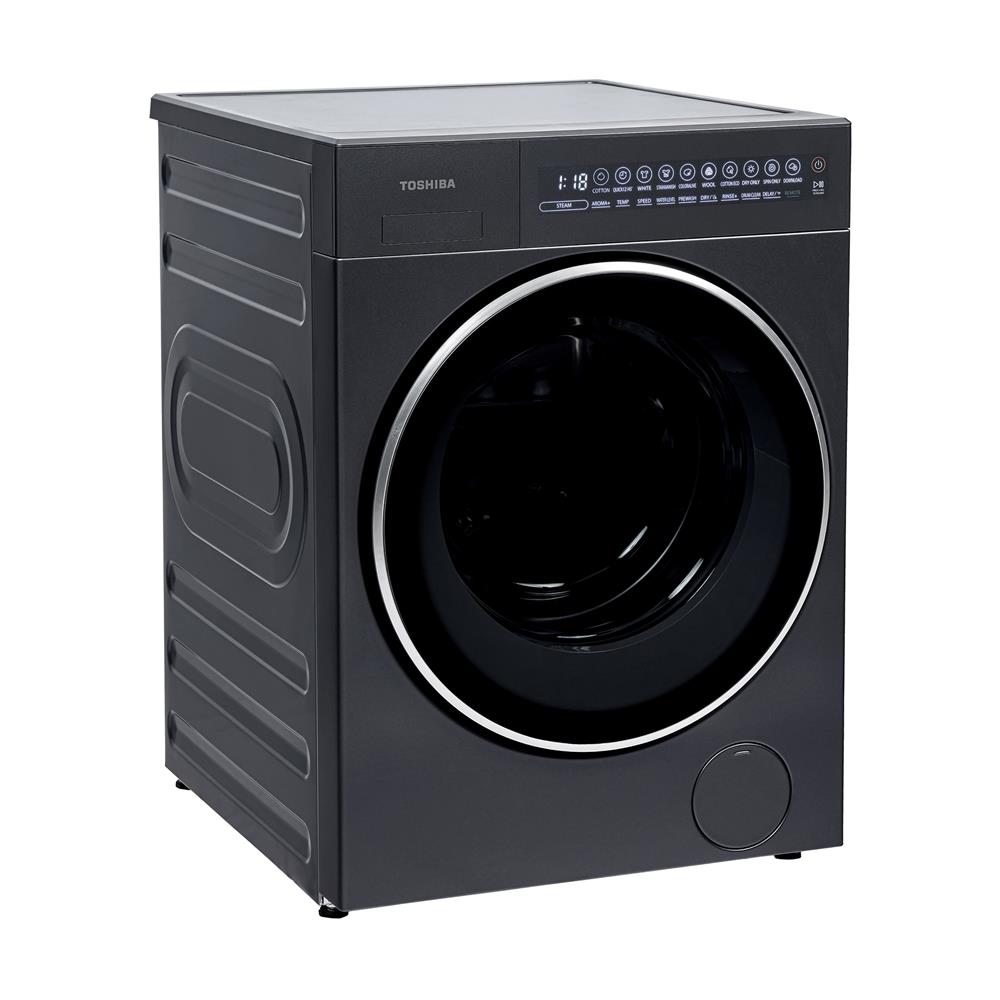 เครื่องซักอบผ้าฝาหน้า TOSHIBA TWD-T35BP160MWT(MG) 15/9 กก. อินเวอร์เตอร์ สีเทาดำ