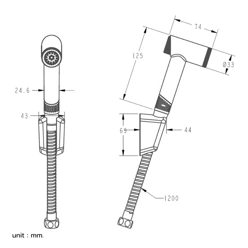 สายฉีดชำระสเตนเลสครบชุด PAINI PA 131K142CPE
