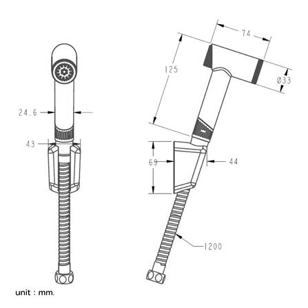 สายฉีดชำระสเตนเลสครบชุด PAINI PA 131K142CPE_8
