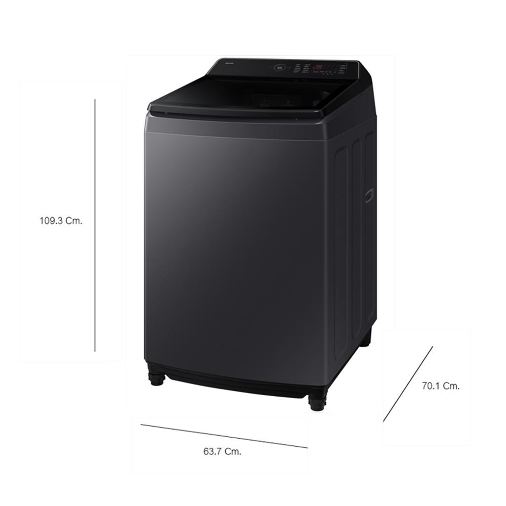 เครื่องซักผ้าฝาบน SAMSUNG WA80F19S8CST 19 กก. อินเวอร์เตอร์ สีเทาชาโคล