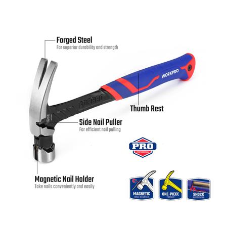 ค้อนหงอน ด้ามไฟเบอร์ WORKPRO WP241014 560 กรัม (20 ออนซ์)_3