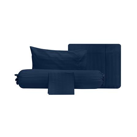 ชุดผ้าปูที่นอน 3.5 ฟุต (ชุด 4 ชิ้น) PICASSO SMILE สี NAVY BLUE_2