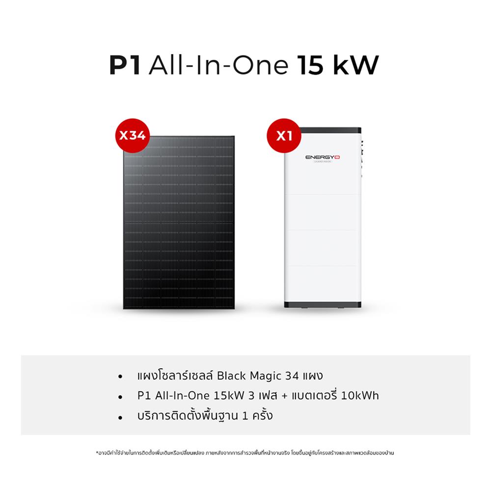 ชุดโซลาร์เซลล์ ระบบครบวงจร ENERGY LIB P1 ALL IN ONE 15 KW 3 เฟส