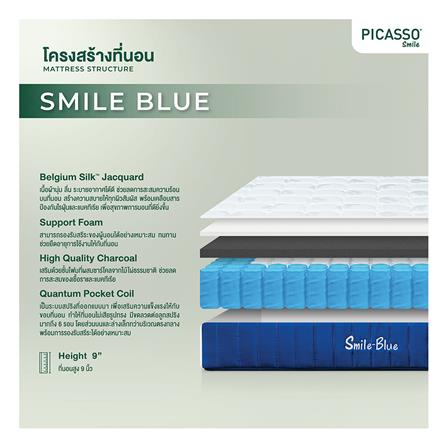 ที่นอน 5 ฟุต PICASSO COMFORT SMILE BLUE_4