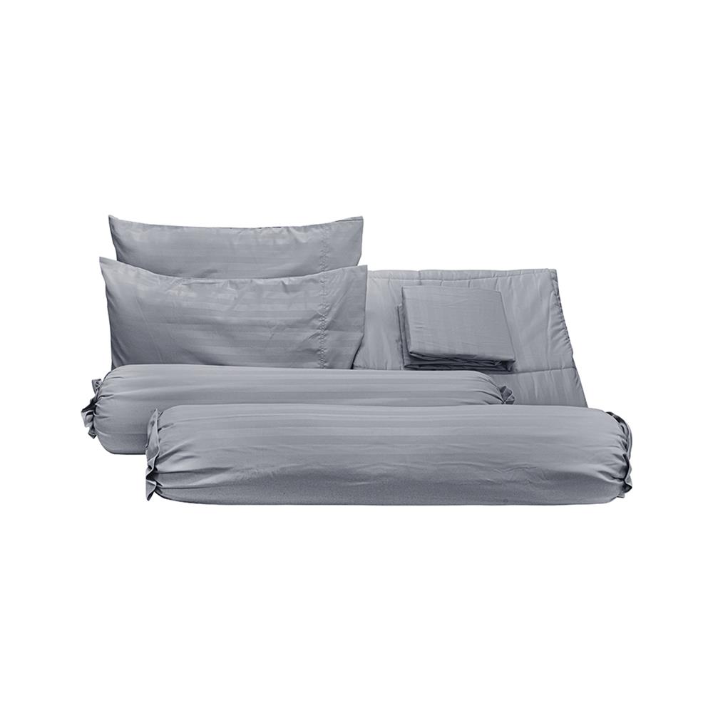 ชุดผ้าปูที่นอน 6 ฟุต (ชุด 6 ชิ้น) PICASSO SMILE สี GREY