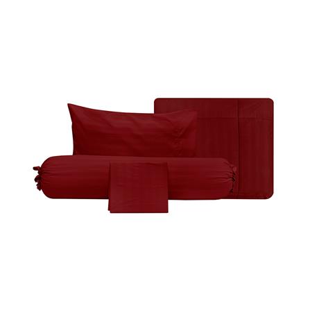 ชุดผ้าปูที่นอน 3.5 ฟุต (ชุด 4 ชิ้น) PICASSO SMILE สี BURGUNDY_2