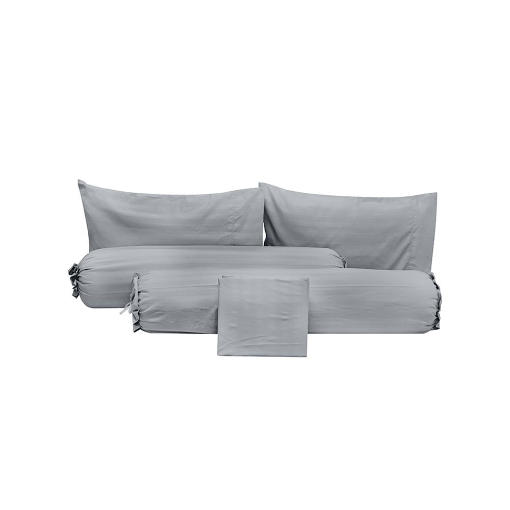 ชุดผ้าปูที่นอน 5 ฟุต (ชุด 5 ชิ้น) PICASSO SMILE สี GREY