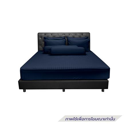 ชุดผ้าปูที่นอน 6 ฟุต (ชุด 5 ชิ้น) PICASSO SMILE สี NAVY BLUE_1