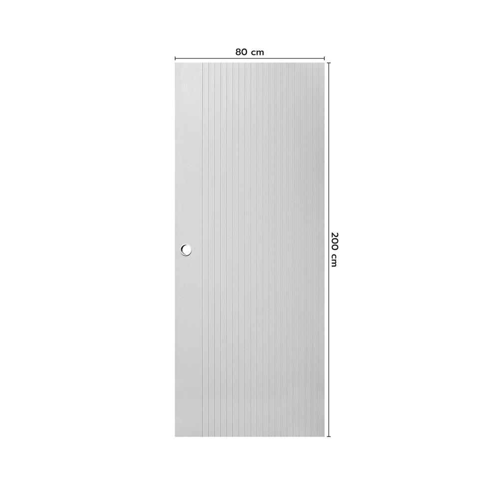 ประตูภายนอก UPVC เจาะลูกบิด ECO-DOOR UX2 80x200 ซม. สีขาว