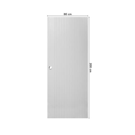 ประตูภายนอก UPVC เจาะลูกบิด ECO-DOOR UX2 80x200 ซม. สีขาว_3