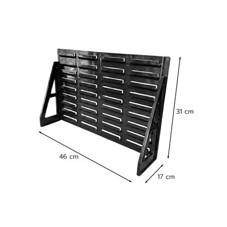 แผงแขวนกล่องอะไหล่พลาสสติก CUSTOMAI สีดำ_8