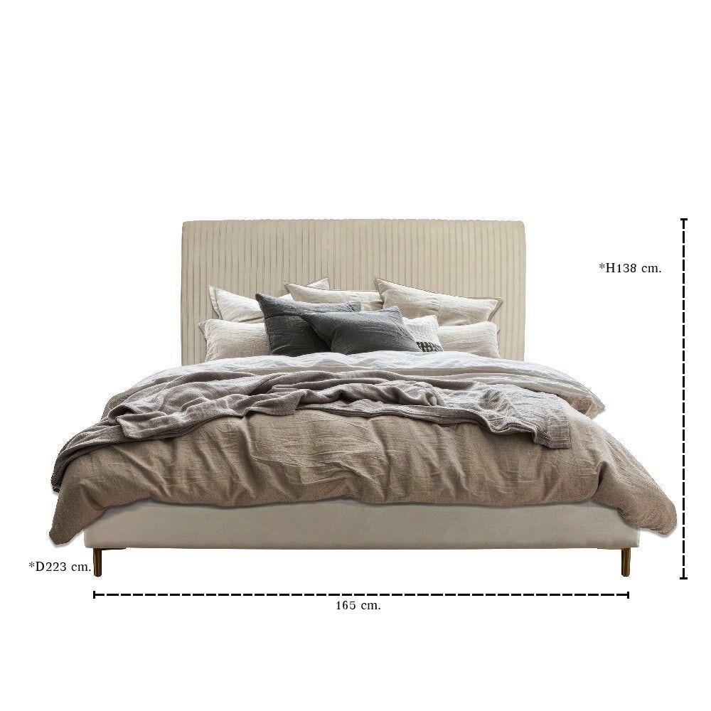 เตียง 5 ฟุต SB FURNITURE GRACELYN 19236491 สีครีม