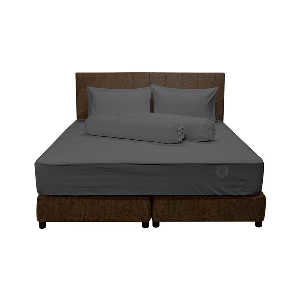 ชุดผ้าปูที่นอน 6 ฟุต (ชุด 5 ชิ้น) PICASSO SMILE สี DARK GREY