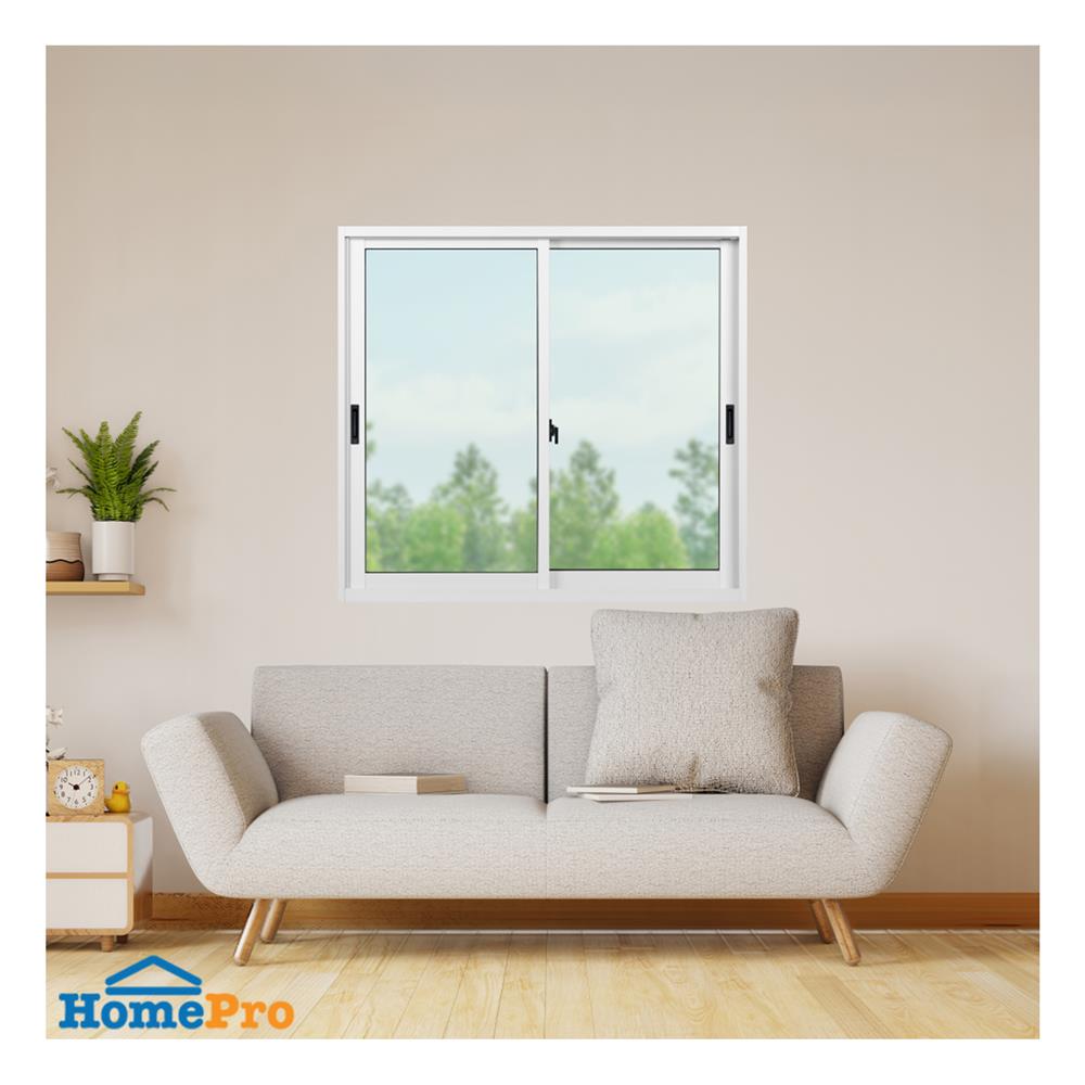 หน้าต่างบานเลื่อน อะลูมิเนียม S-S KPA ECO 120x110 ซม. สีขาว