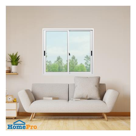 หน้าต่างบานเลื่อน อะลูมิเนียม S-S KPA ECO 120x110 ซม. สีขาว_1
