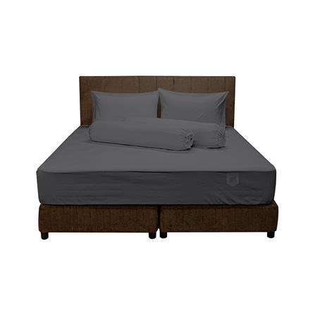 ชุดผ้าปูที่นอน 5 ฟุต (ชุด 5 ชิ้น) PICASSO SMILE สี DARK GREY_1