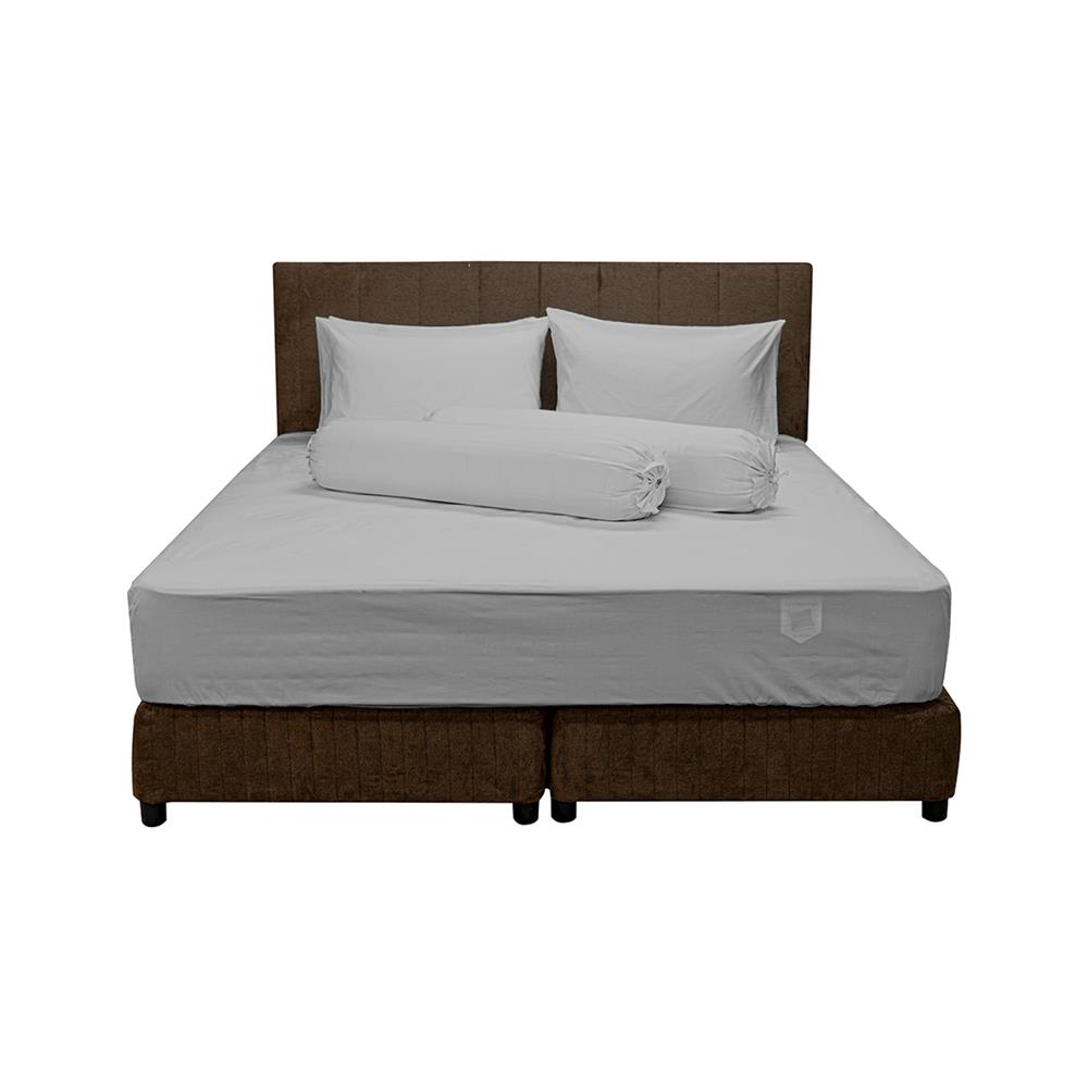 ชุดผ้าปูที่นอน 6 ฟุต (ชุด 5 ชิ้น) PICASSO SMILE สี GREY