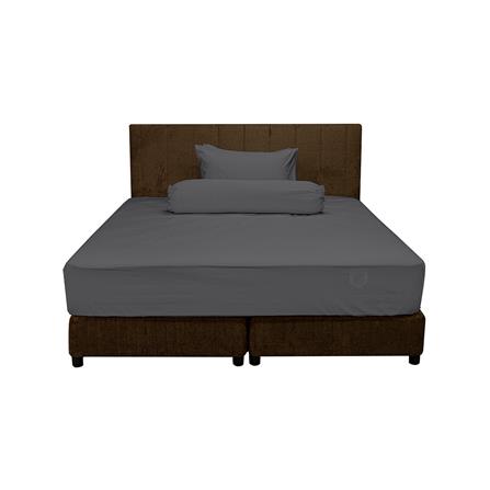 ชุดผ้าปูที่นอน 3.5 ฟุต (ชุด 3 ชิ้น) PICASSO SMILE สี DARK GREY_1