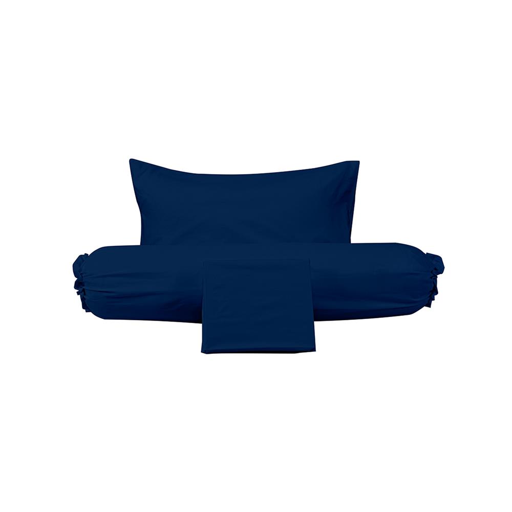 ชุดผ้าปูที่นอน 3.5 ฟุต (ชุด 3 ชิ้น) PICASSO SMILE สี NAVY BLUE