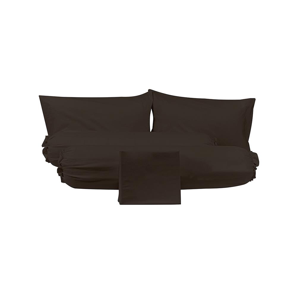 ชุดผ้าปูที่นอน 5 ฟุต (ชุด 5 ชิ้น) PICASSO SMILE สี BROWN