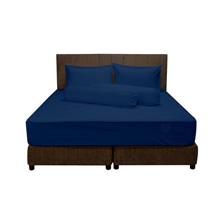 ชุดผ้าปูที่นอน 6 ฟุต (ชุด 5 ชิ้น) PICASSO SMILE สี NAVY BLUE_1