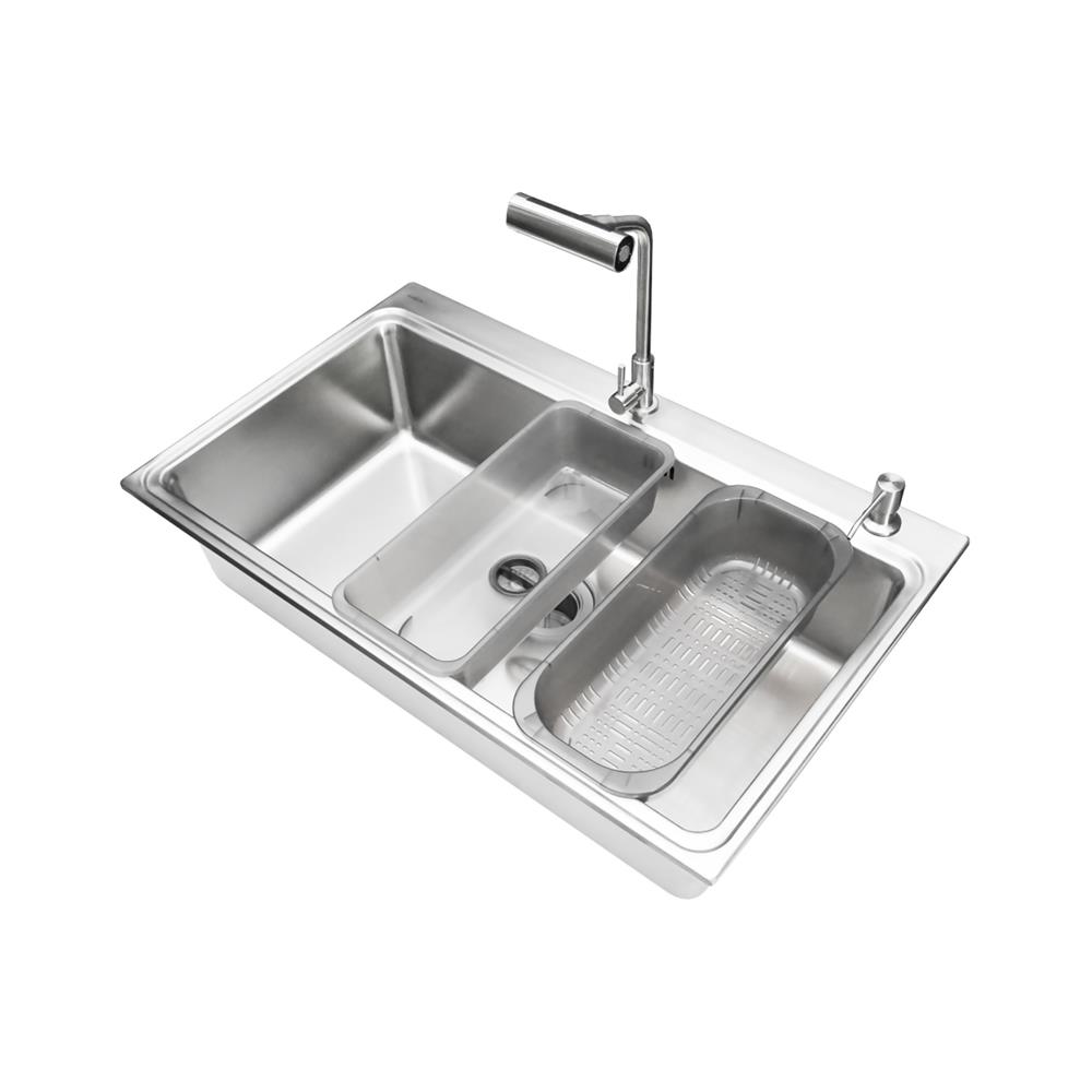 ซิงค์ฝัง 1 หลุม MEX BIX85BM-MF 86 ซม. สีเงิน