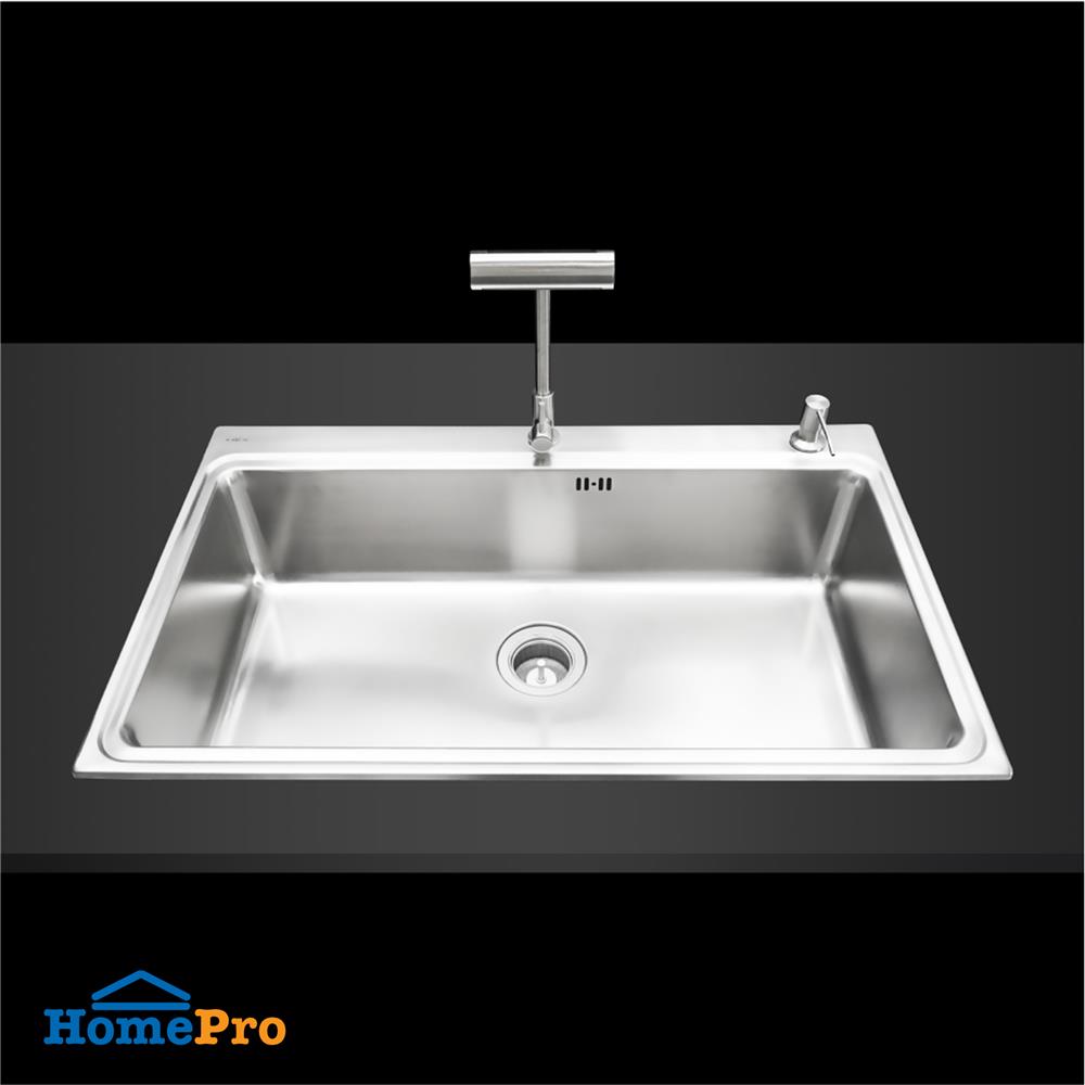 ซิงค์ฝัง 1 หลุม MEX BIX85BM-MF 86 ซม. สีเงิน