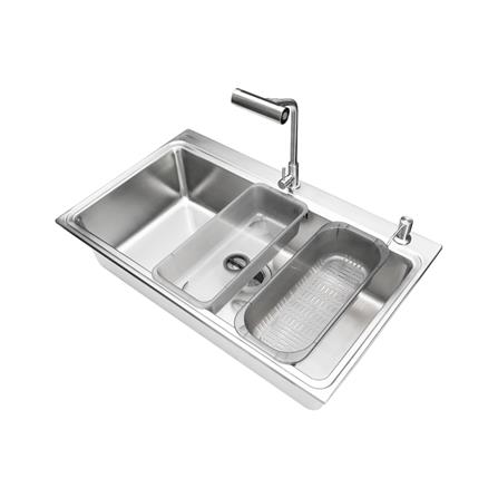 ซิงค์ฝัง 1 หลุม MEX BIX85BM-MF 86 ซม. สีเงิน_2