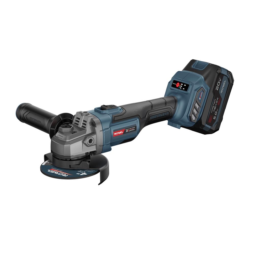 เครื่องเจียรไร้สาย 4 นิ้ว (พร้อมแบตเตอรี่) ROWEL DGD100RX-S