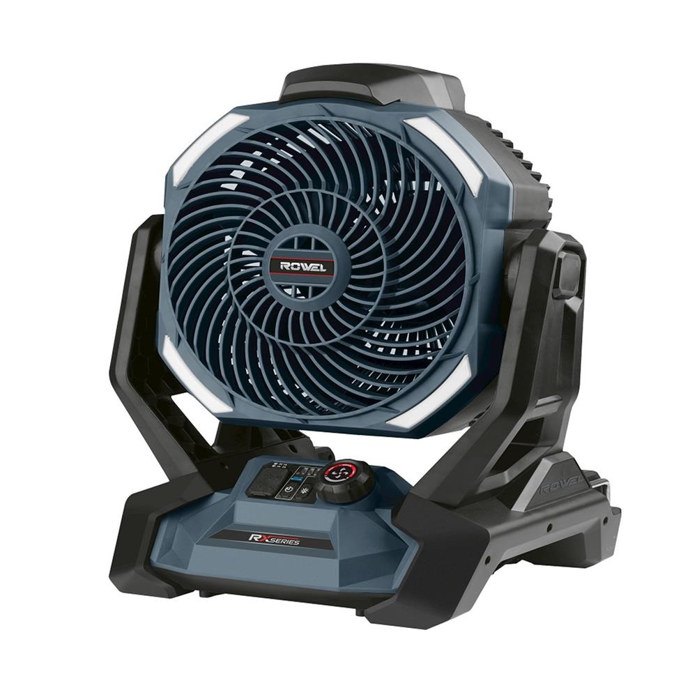 ชุดพัดลมไร้สาย 8 นิ้ว (พร้อมแบตเตอรี่และแท่นชาร์จ) ROWEL ADFA750
