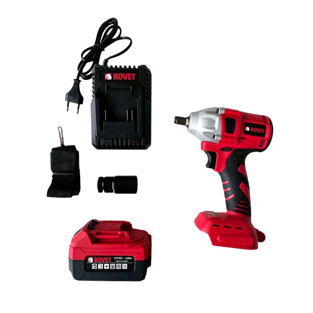 บล็อกไร้สาย (พร้อมแบตเตอรี่) KOVET KD6402 1/2 นิ้ว 21 โวลต์