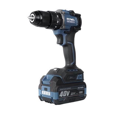สว่านกระแทกไร้สาย (พร้อมแบตเตอรี่) ROWEL DBD700ZX 40 โวลต์_0