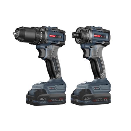 ชุดสว่านกระแทกและไขควงกระแทกไร้สาย (พร้อมแบตเตอรี่) ROWEL RW-CSD202 20 โวลต์_0