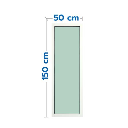 ช่องแสงหน้าต่างอะลูมิเนียม KPA 50x150 ซม. สีขาว_0