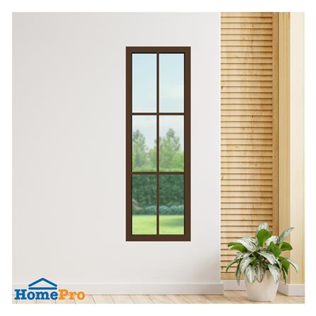 ช่องแสงหน้าต่างอะลูมิเนียม 6 ฟัก KPA 50x150 ซม. สีชา_1