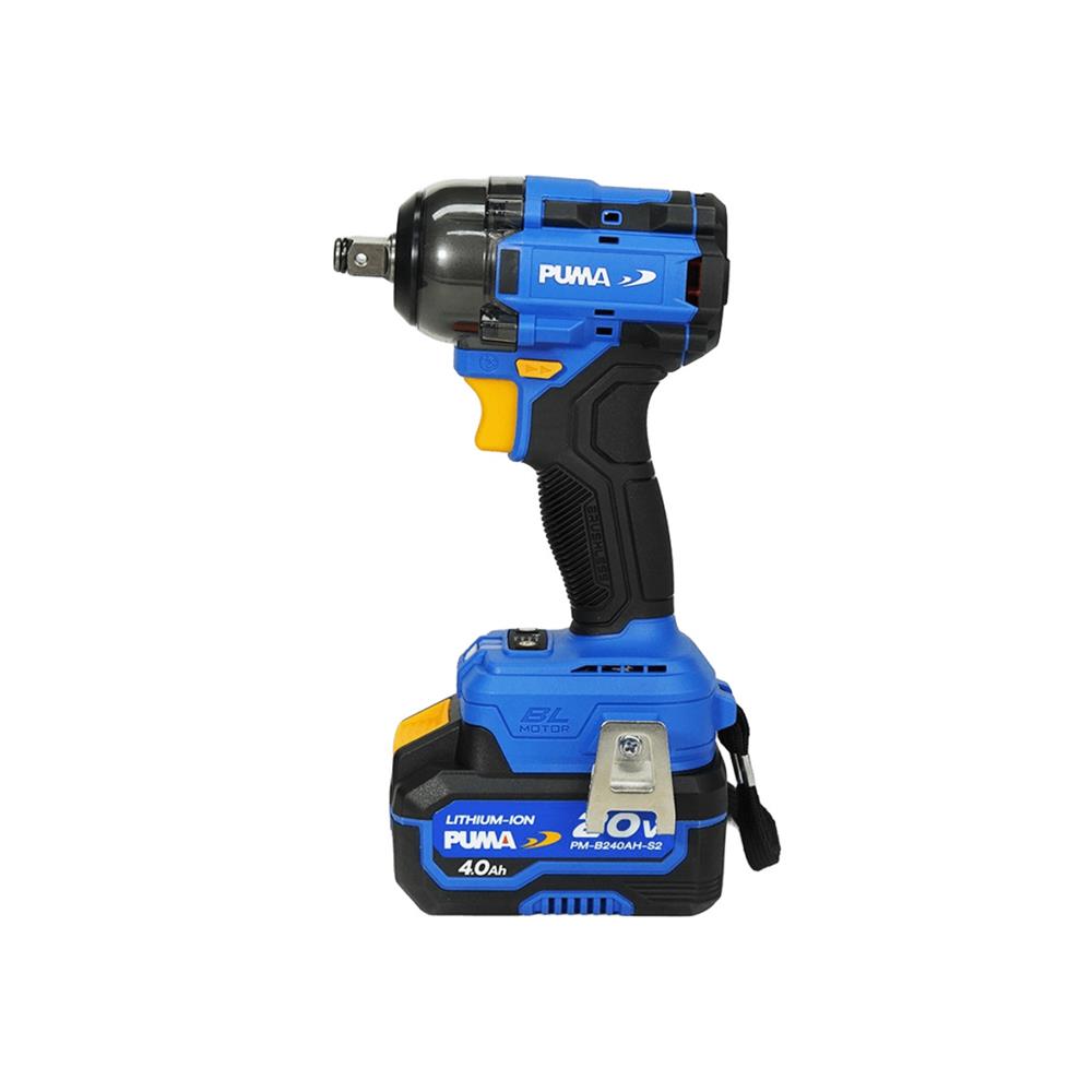 บล็อกกระแทกไร้สาย (พร้อมแบตเตอรี่) PUMA PM-2420BL 20 โวลต์
