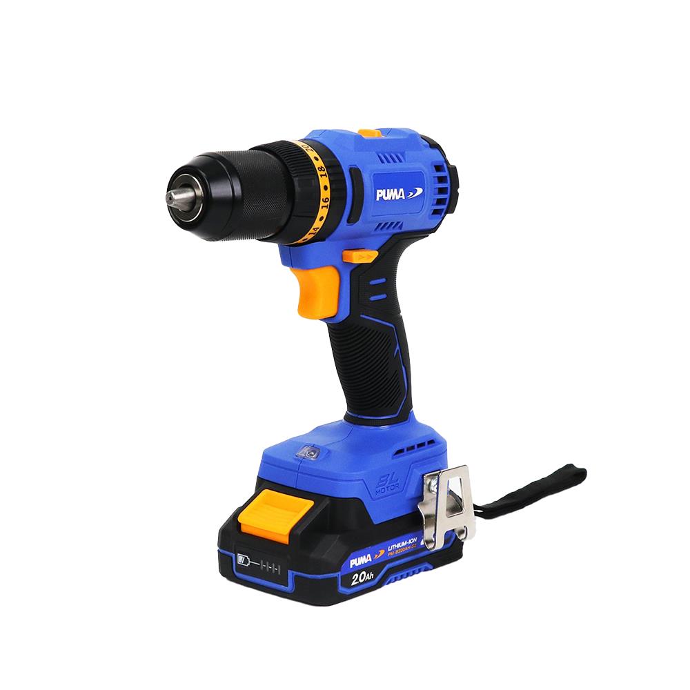 สว่านกระแทกไร้สาย (พร้อมแบตเตอรี่) PUMA PM-250BL 20 โวลต์