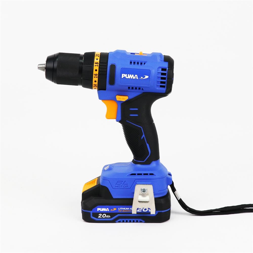 สว่านกระแทกไร้สาย (พร้อมแบตเตอรี่) PUMA PM-250BL 20 โวลต์