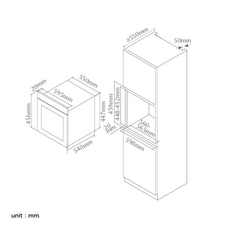 เตาอบฝังดิจิตอล FOTILE HZK-TS1 สีดำ_3