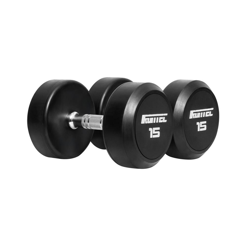 ดัมเบลทรงกลมหุ้มยาง IRONTEC 15 กก. (2 ชิ้น)